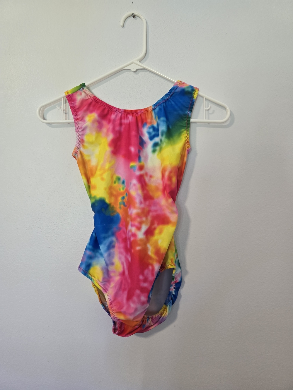 Foxy Gymnastics Leotard AXS Open Back Tie Dye Rainbow Dance